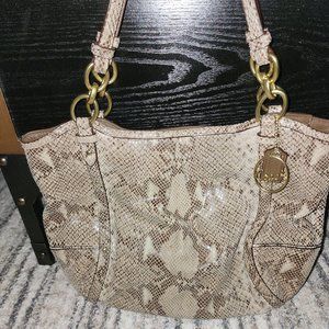 Coach Phython Leather Shoulder Bag